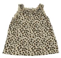 Béžový top s leopardím vzorem H&M