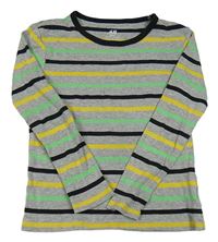 Šedo-barevné pruhované triko H&M