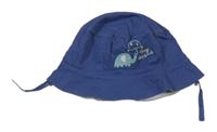 Tmavomodrý plátěný klobouk se slonem Mothercare