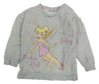Světlešedá mikina se Zvonilkou Disney
