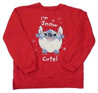 Červená mikina se Stitchem Primark