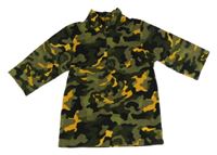 Khaki-žlutá army fleecová funkční mikina Mountain Warehouse