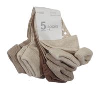 Nové - 5x Ponožky - Hnědé + béžové dunnes 
