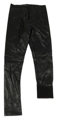 Černé koženkové legíny H&M