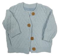 Světlemodrý vzorovaný propínací svetr Mothercare