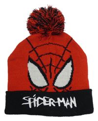 Červeno-černá čepice s bambulí - Spiderman PRIMARK