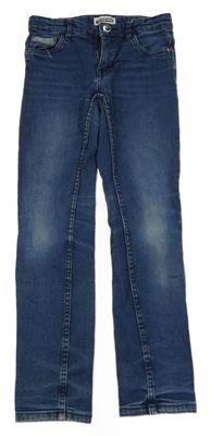 Tmavomodré elastické skinny rifle Pocopiano