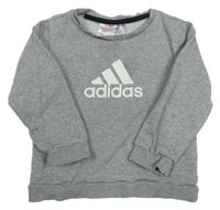 Šedá mikina s logem Adidas 