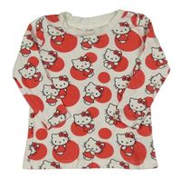 Bílé puntíkaté triko s Hello Kitty Primark