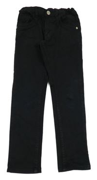 Černé plátěné skinny kalhoty 