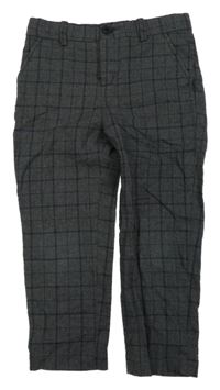 Šedo-modré kostkované chino kalhoty H&M