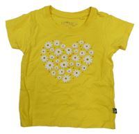 Žluté crop tričko s kytičkami Lemon Beret