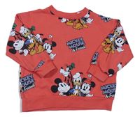 Červená mikina s Mickeym a přáteli H&M