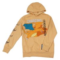 Oranžová mikina s Charizardem a kapucí - Pokémon