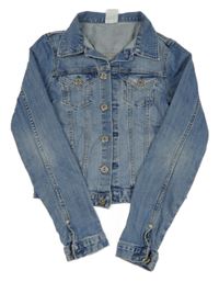 Světlemodrá riflová crop bunda H&M