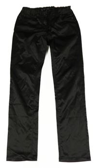Černé saténové skinny kalhoty Esprit