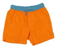 Oranžovo-modré plážové kraťasy Primark