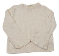 Béžové žebrované úpletové triko H&M