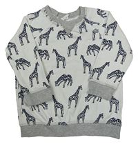 Bílá mikina s žirafami H&M
