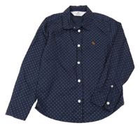 Tmavomodrá puntíkatá košile H&M