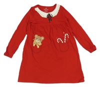 Červené bavlněné šaty s potiskem H&M