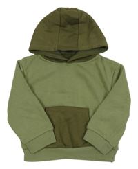 Khaki-tmavokhaki mikina s kapsou a kapucí PRIMARK