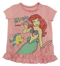Světlerůžová tunika s Ariel Disney 