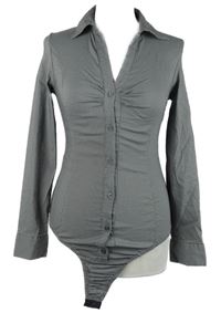 Dámské šedé proužkované halenkové body