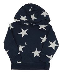 Tmavomodrá mikina s hvězdami a kapucí H&M