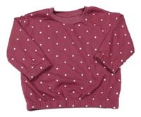 Vínová puntíkatá mikina Primark