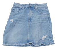 Světlemodrá riflová sukně s prošoupáním H&M