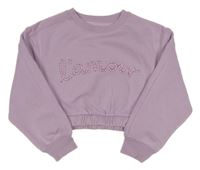 Lila crop mikina s nápisem Primark