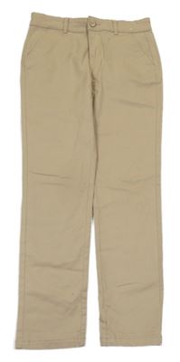 Béžové plátěné chino kalhoty Primark