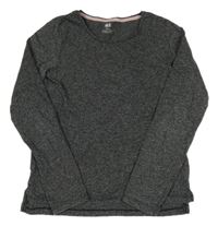 Antracitové melírované triko H&M