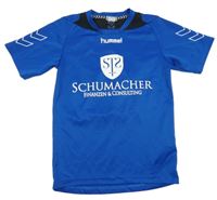 Tmavomodrý fotbalový dres s číslem Hummel 