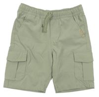 Světlekhaki cargo šusťákové outdoorové kraťasy VINTAGE