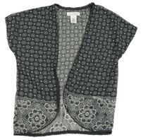 Antracitový vzorovaný šifonový cardigan H&M