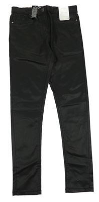 Nové - černé potažené skinny kalhoty dunnes 