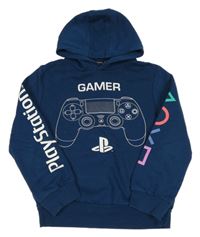 Petrolejová mikina s ovladačem a kapucí - PlayStation C&A