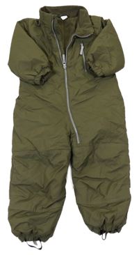 Khaki šusťáková zimní kombinéza H&M