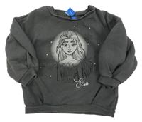 Tmavošedá mikina s Elsou Disney