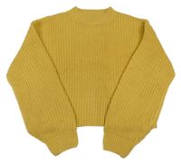 Okrový crop svetr New Look