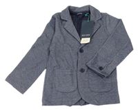 Nové - Modro-tmavomodré společenské sako Blue Seven