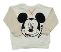 Bílo-světlebéžová mikina s Mickey PRIMARK