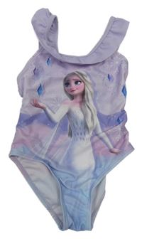 Fialové jednodílné plavky s Elsou Disney