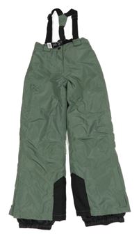 Nové - Khaki šusťákové funkční oteplovačky s kšandami Crivit