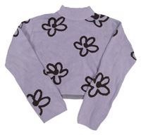 Levandulový crop s květy H&M
