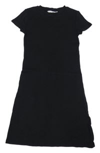 Černé žebrované šaty H&M