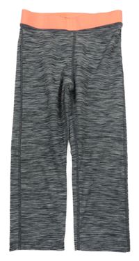 Tmavošedé melírované sportovní capri legíny H&M