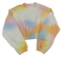 Bílo-barevná crop mikina H&M
